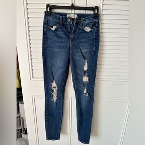 High rise ripped jeggings size 3